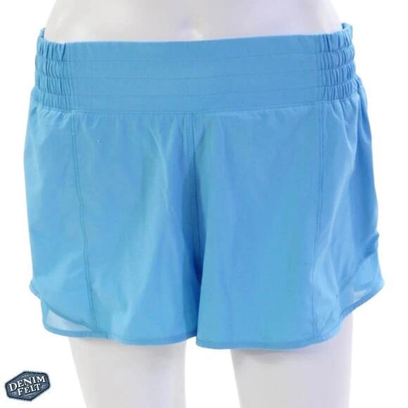 Lululemon Hotty Hot High-Rise Lined Athletic Running Short 2.5" Blue Chill Sz 10 - Picture 1 of 11